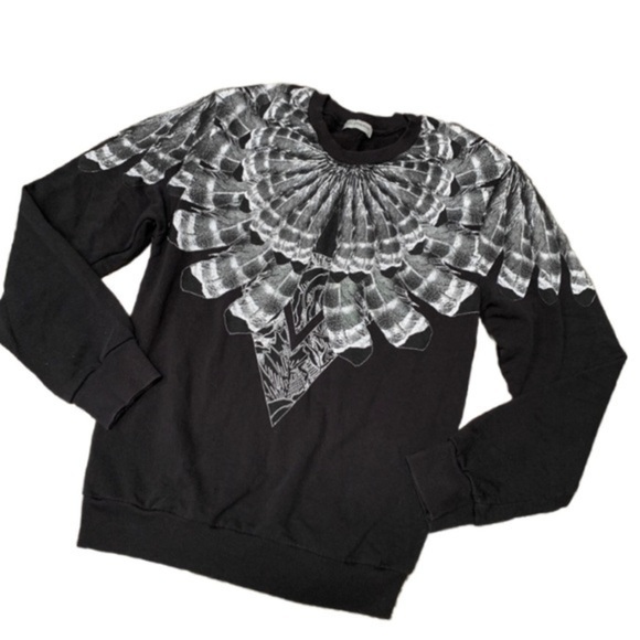 MILLION&MAN Other - Million&Man Italian graphic sweatshirt feather tribal design black white